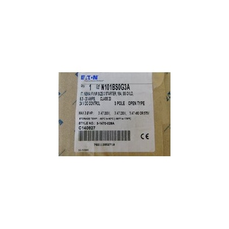 Eaton Non-Reversing Starters 3P 18A 24VDC 5HP N101BS0G3A